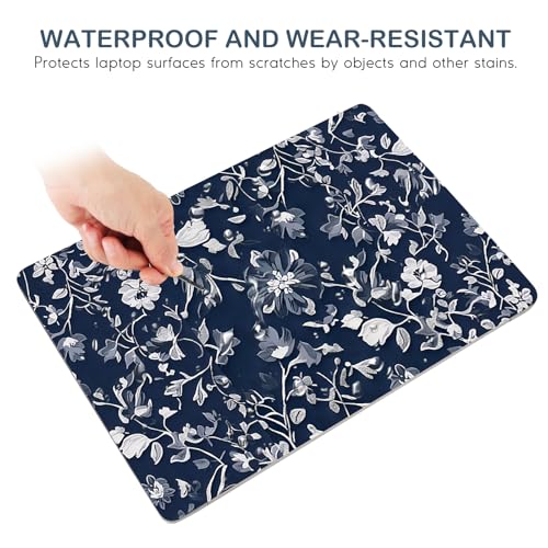 Image of DINKY Laptop Notebook Skin Sticker Cover Decal, Fits 12-15.6 inch Laptops, Blue Art Leaf