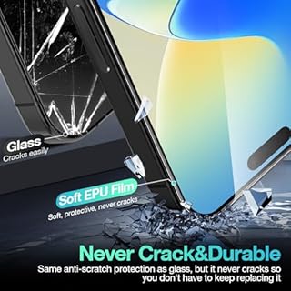 JDHDL 3 Pack Flexible Film Screen Protector for iPhone 16 Pro, Non-breakable Soft TPU Hydrogel Film for iPhone 16 Pro Screen Protector Film (NOT Glass)