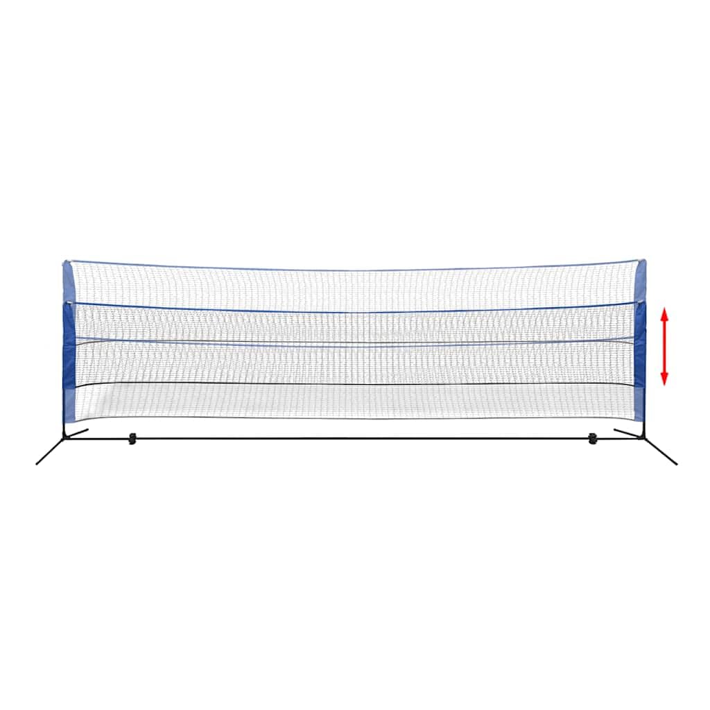 Badmintonnetz Set 300 x 155 cm höhenverstellbar mit Federbällen Tragetasche für Garten Freizeit Volleyball Tennis