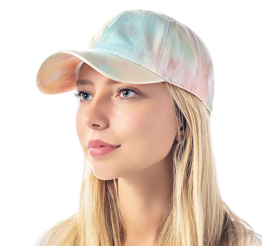 Image of Cotton Baseball Cap Dad Hat - Washed Low Profile Adjustable Hat for Men Women Casual Outdoor Running Golf