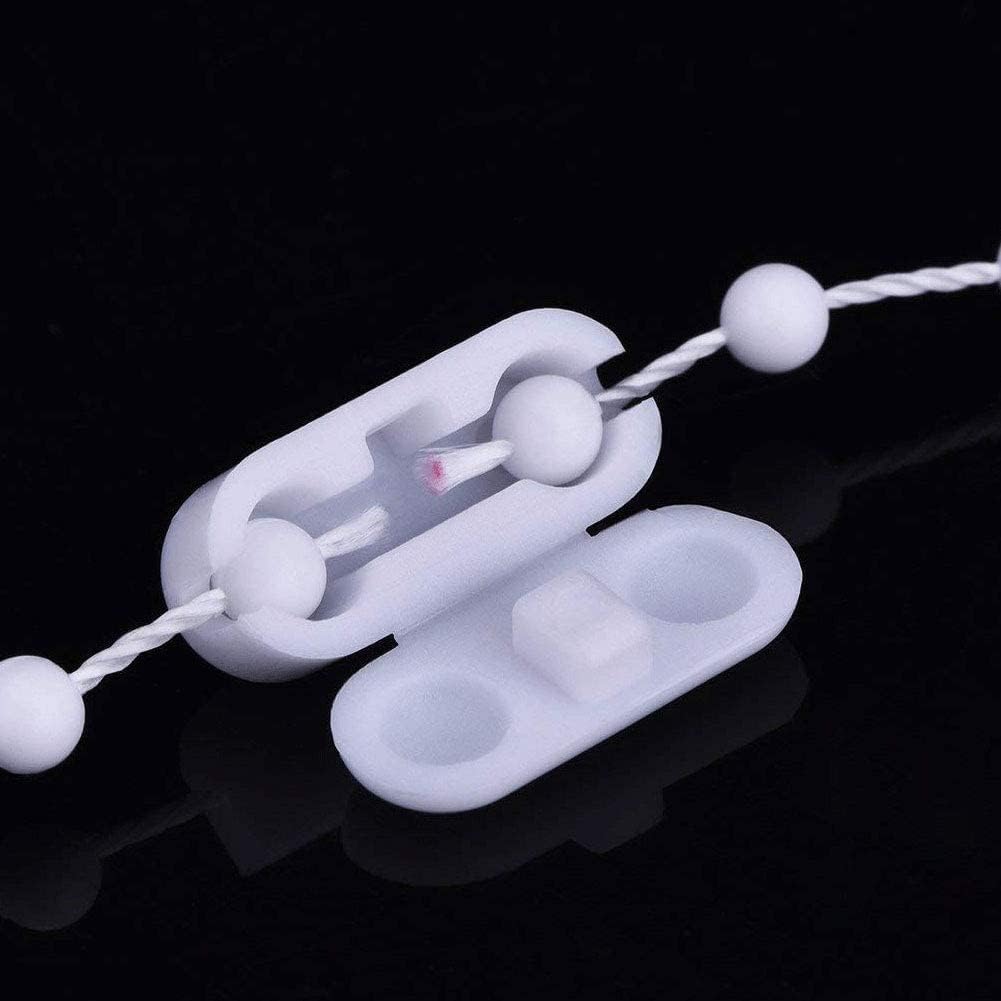 LNYMZD Pack of 10 Plastic Roller Blind Chain Connectors, White, Solid, 1cm x 1cm, Indoor, Window, Door, Skylight, Top Control - Image 2