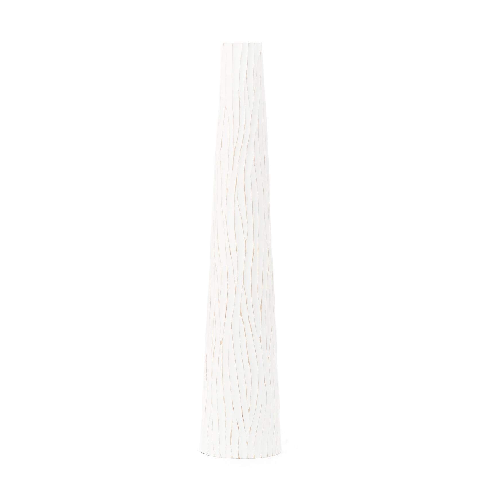 Leewadee Jarrón de Suelo Grande 65 cm Madera de Mango Pampa & Flores Secas | Jarrón Deco para Salón, para Ramas & Hierbas Secas. Más resistente que la Cerámica, sin Agua. Boho