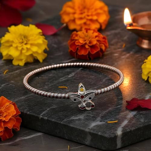 Image of Parasmoni Silver Goddess Durga Eye Design Noya for Women