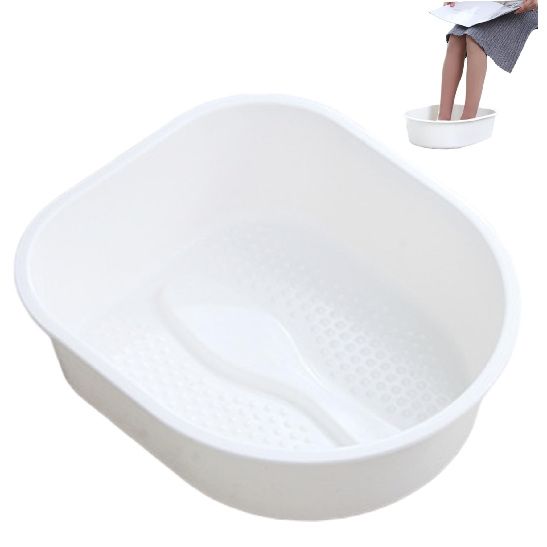 Vaschetta per pediluvio, 15x13x4, 5 Vaschetta per pediluvio portatile leggera con protuberanze massaggianti, Secchio per lavaggio domestico per lavare i piedi in ammollo per adulti, Lavabo b