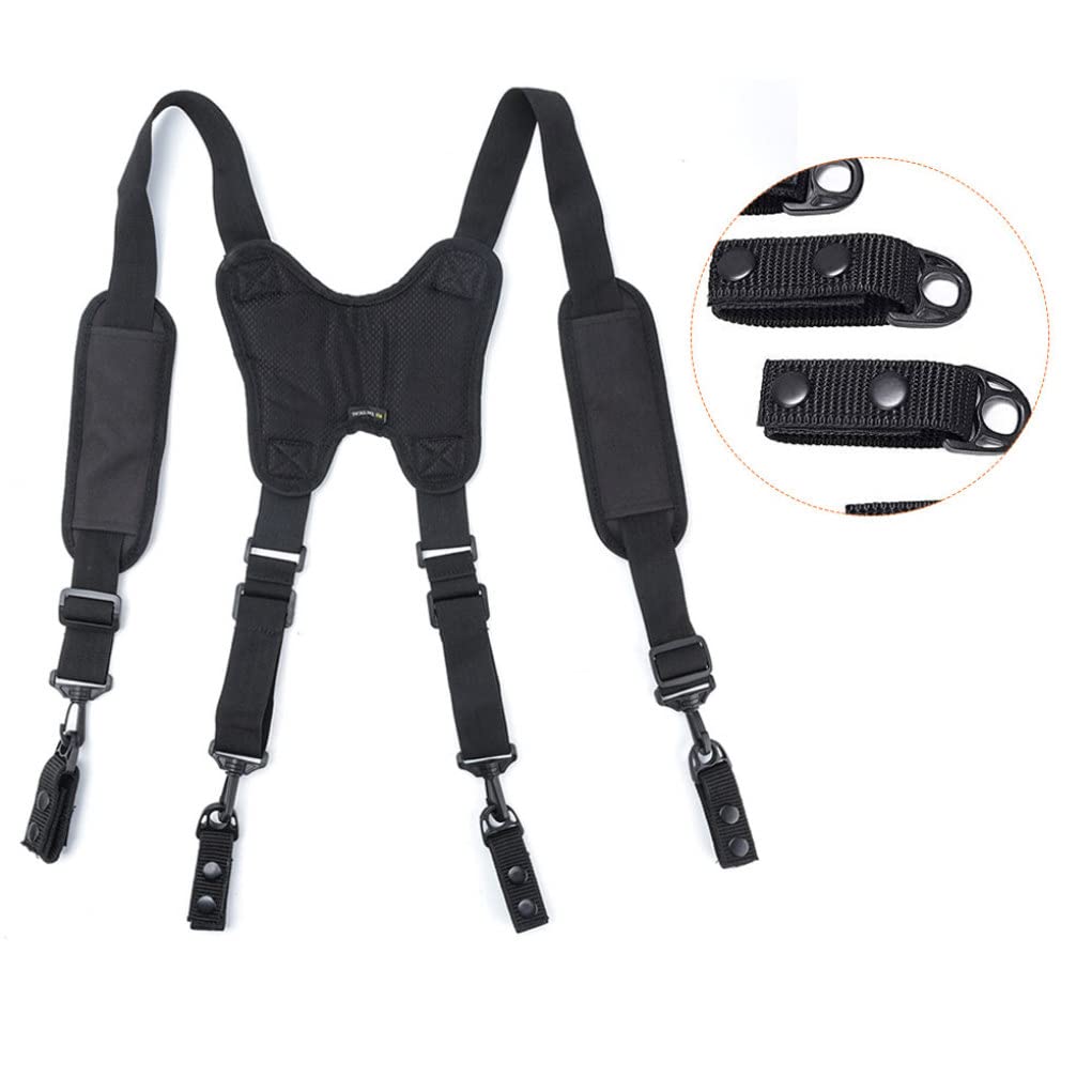 Broteros tirantes de herramientas forma H ajustables acolchados con clips para electricista carpintero