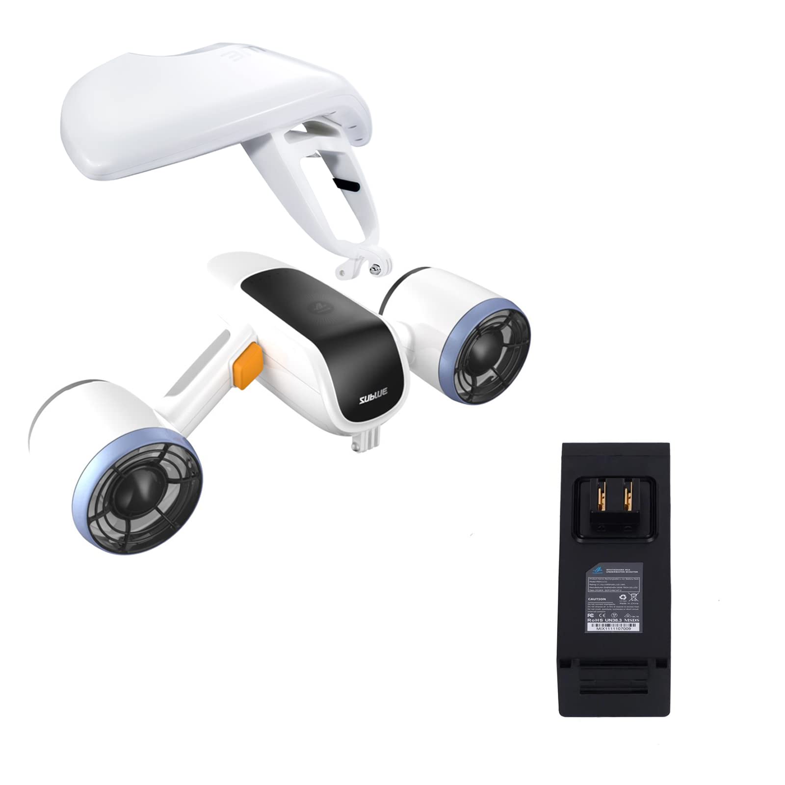 WINDEK SUBLUE WhiteShark Mix Underwater Scooter White + Battery Bundle Set