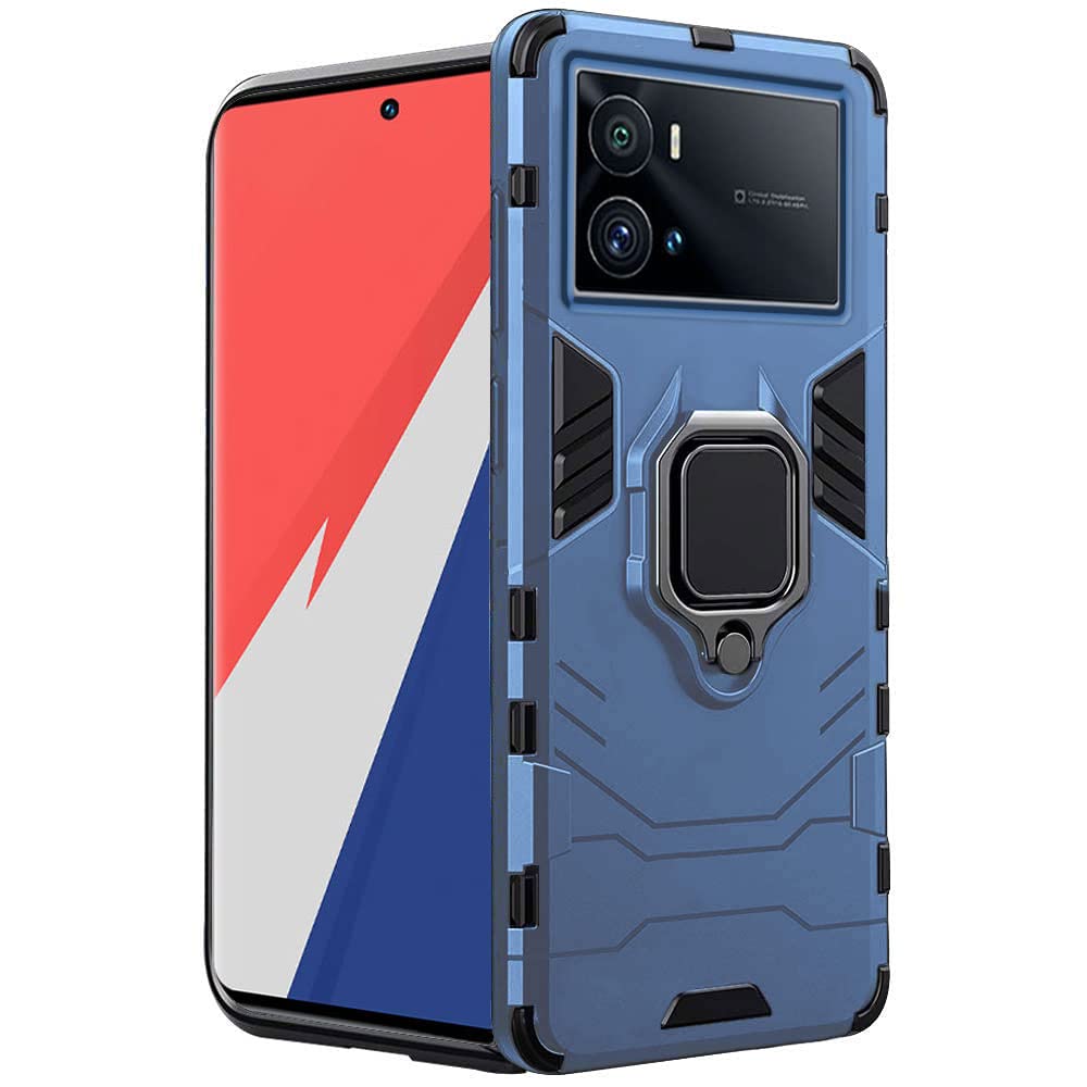 TheGiftKart Polycarbonate Tough Armor Bumper Back Cover Case For Iqoo 9 Pro 5G Back Case Cover|Ring Holder&Kickstand In-Built|360 Degree Protection Back Case Cover For Iqoo 9 Pro 5G(Greyish Blue) (B0B129MQWW) Amazon Price History, Amazon Price Tracker