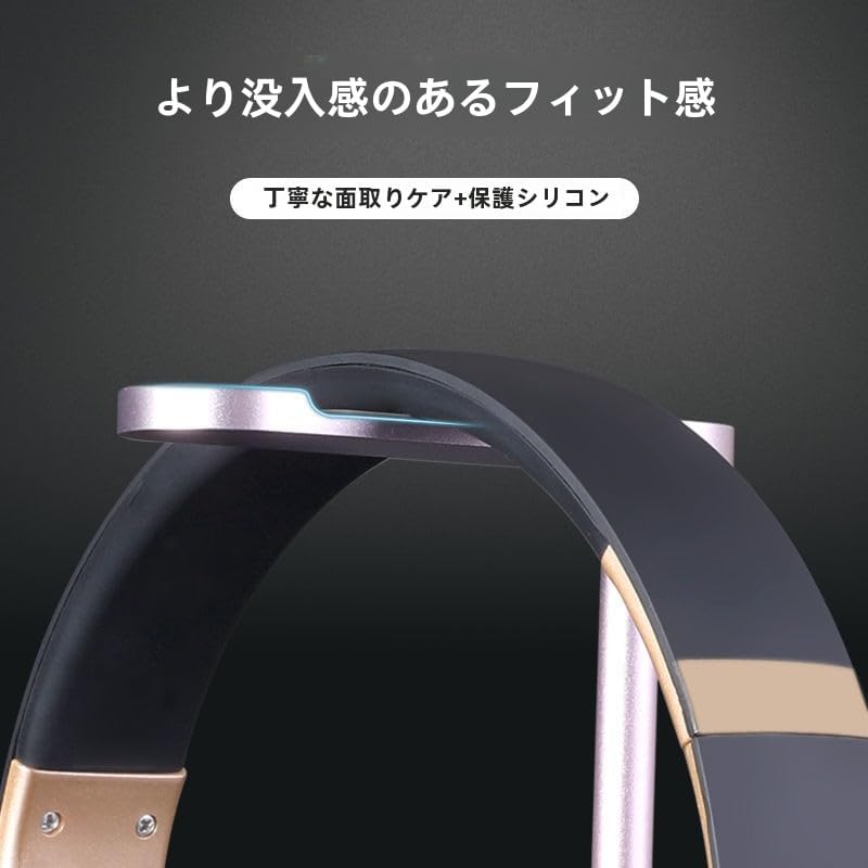 天然木製 ヘッドホンスタンド 高級 木製 ヘッドフォンホルダー つるす 