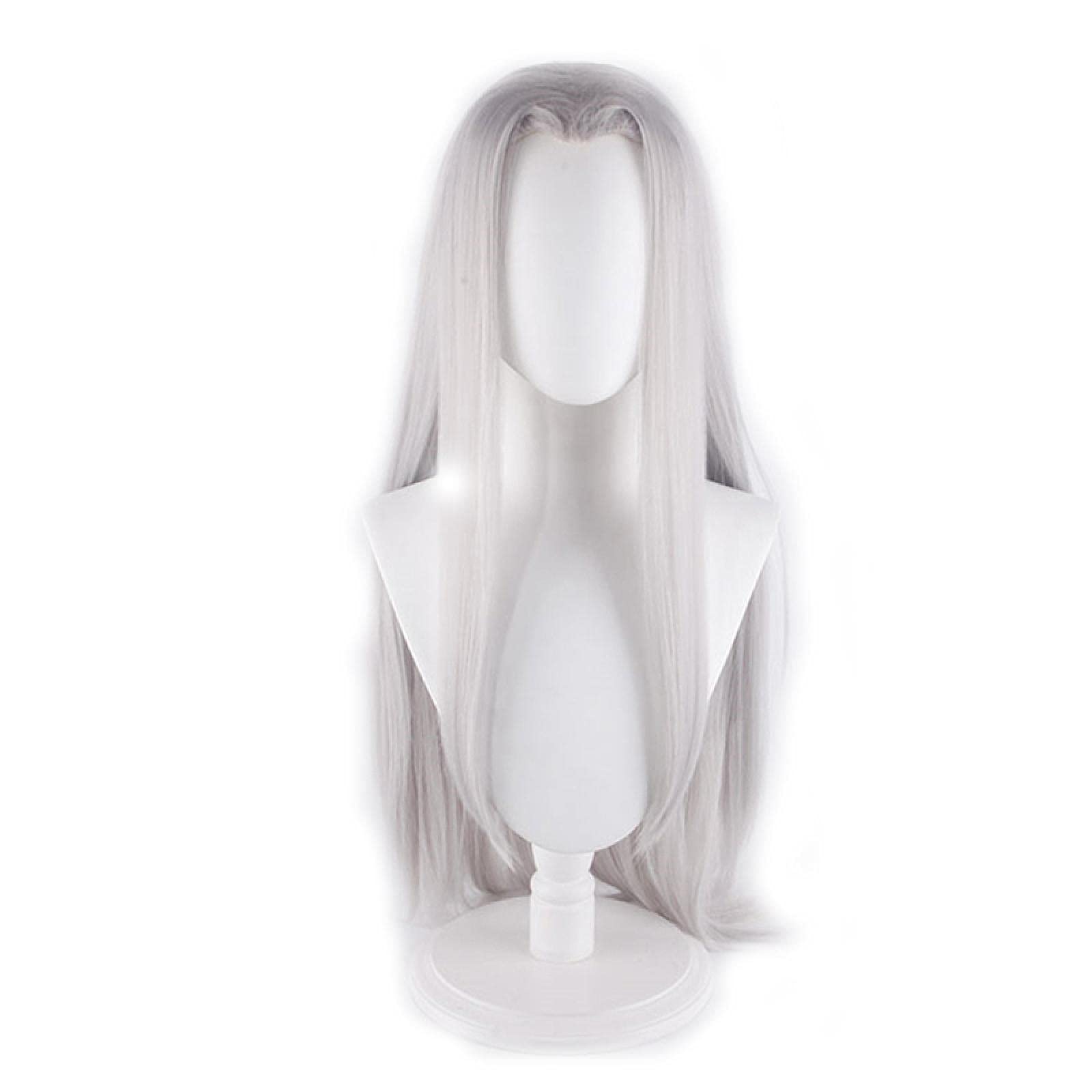 Game Final Fantasy 7 Remake Sephiroth Cosplay Wig Ff7 100cm Silver Long Straight Heat Resistance Hai