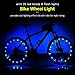AW Ultra Bright 20pcs LED Bike Wheel Rim Light String 1-Pack Auto Open and Close Bicycle Wheel Spoke Light Blue