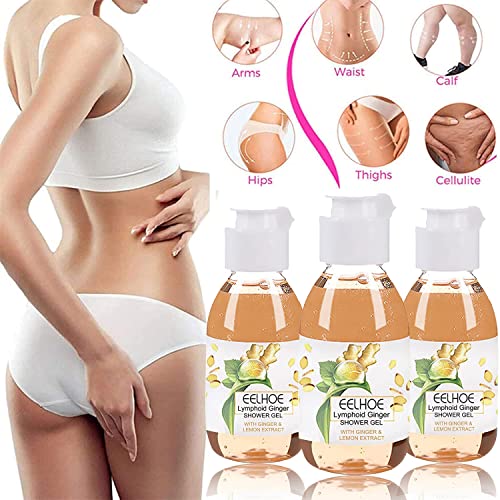 3PC Slimory Lymphoid Gingerol Shower Gel, 50ml Lymphoid Gingerol Shower Gel,Natural Plant Ingredient to Rejuvenate Skin