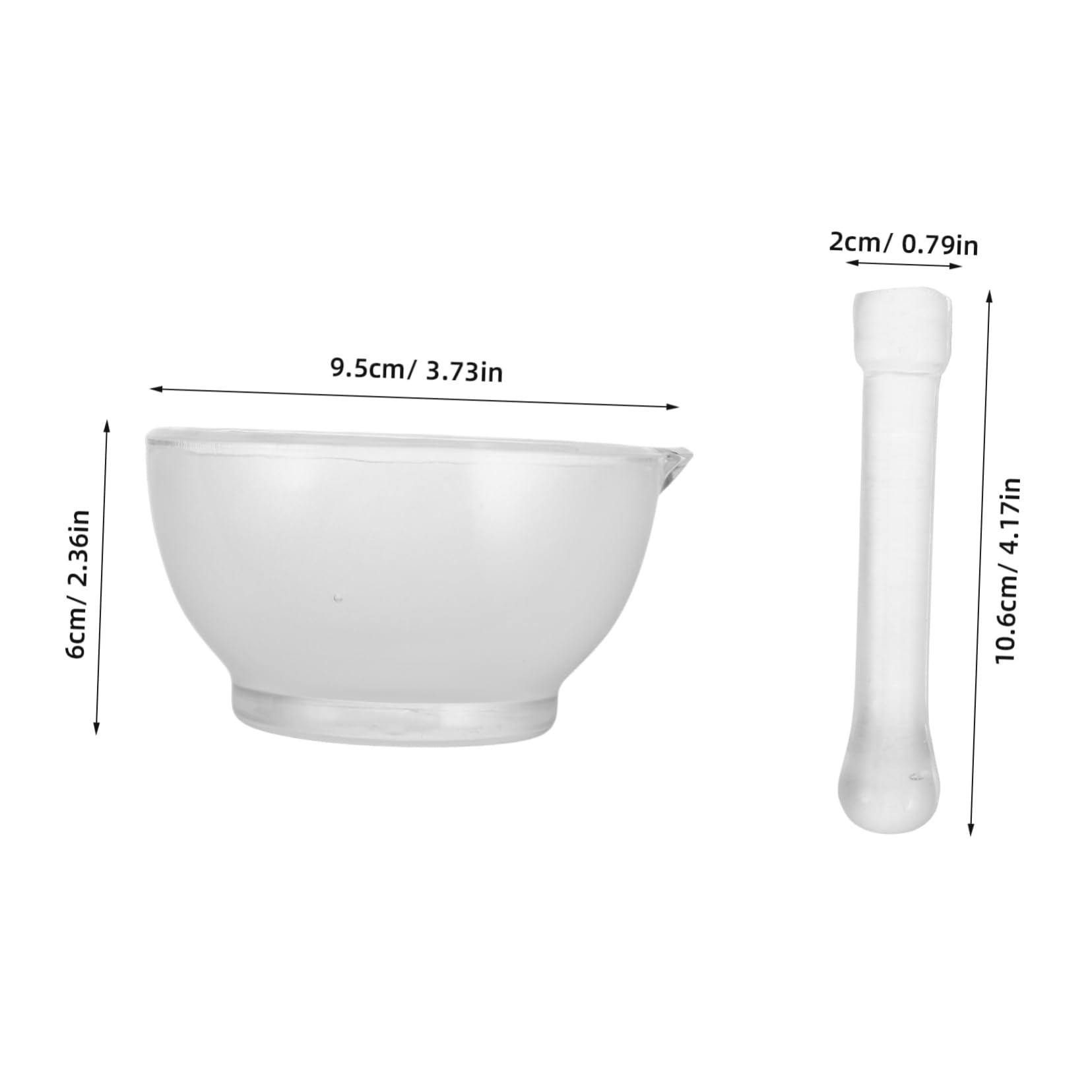 SOLUSTRE Mortero de Vidrio 90 mm para Laboratorio, Recipiente Resistente a Altas Temperaturas para Molienda y Mezcla
