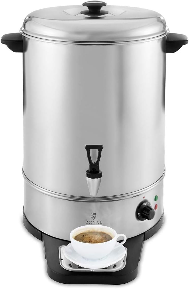 Royal Catering - RCWK 30A - Hervidor de agua - 30 litros - Bandeja recogegotas