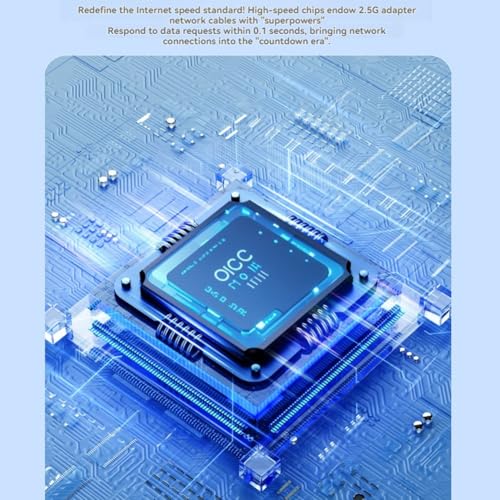 Convertisseur Ethernet 2500 Mbps Type-C coudé pour connexion stable