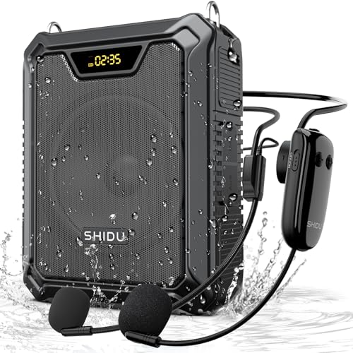 Image of 30W Voice Amplifier Wireless Microphone, SHIDU Classroom Microphone for Teachers Wireless Bluetooth Voice Speaker Portable PA Systems Speaker for Teachers,Classroom, Meetings and Outdoors