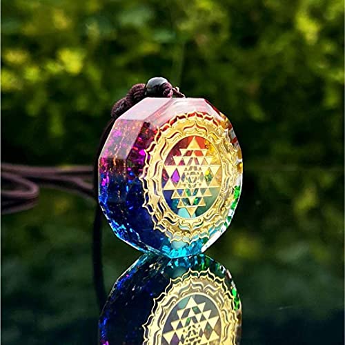 Generic Orgonite Pendant Sri Yantra Necklace Sacred Geometry Chakra Energy Necklace Meditation Jewelry Red 0 #TOP4