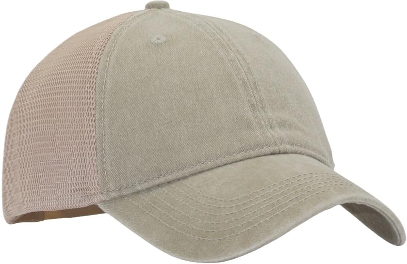Image of Vintage Washed Snapback Baseball Hat for Men Women, Unstructured Cotton Crown /Soft Mesh /Flexible Visor /Foldbale for Pocket