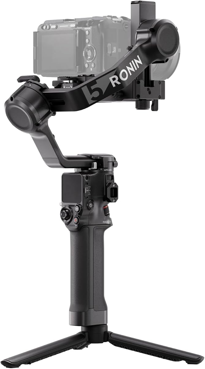 RS 5, estabilizador de cardán para cámara, Canon/Sony/Nikon/Fujifilm | Perillas de ajuste fino, cerraduras automáticas de eje de segunda generación, trípode de apertura rápida, indicador de eje Z
