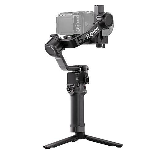 DJI RS 5, Gimbal Stabilizer for Camera Canon/Sony/Panasonic/Nikon/Fujifilm, Fine-Tuning Knobs, 2nd-Gen Automated Axis Locks, Quick-Open Tripod, New Z-Axis Indicator
