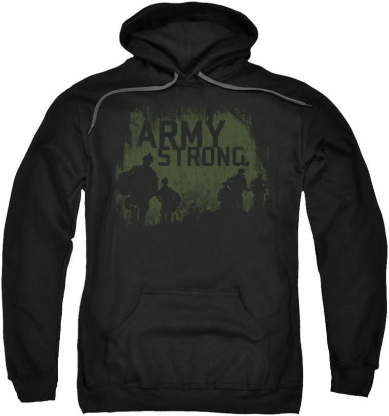 Army Soilders Shadows Army Strong Vintage Style Adult Pull-Over Hoodie