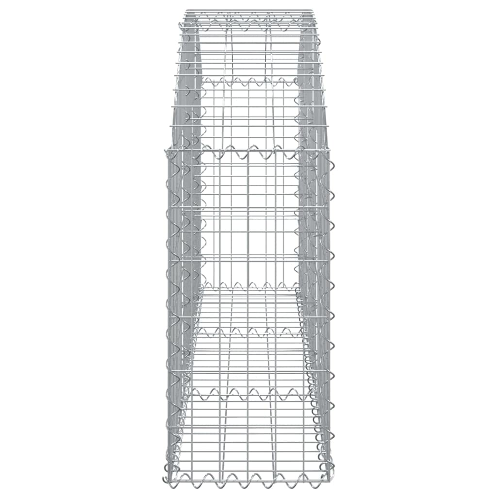 Gavión con arco alto, 150 x 30 x 60/80 cm, hierro galvanizado
