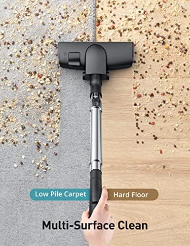 Aspiron Canister Vacuum Cleaner, 40Kpa Bagless Vacuum Cleaners, 4QT Large Dust Cup, Double HEPA Filter, Retractable Cord, 1600W Lightweight Vacuum Cleaner with 5 Tools for Hard Floors, Pearl - 3