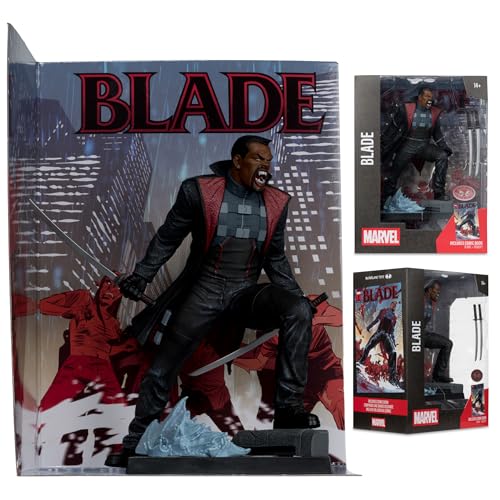 McFarlane Marvel Blade 1:6th Scale Collectible with Scene (Blade #1) Toys, Multi-color, 7" - Image 2