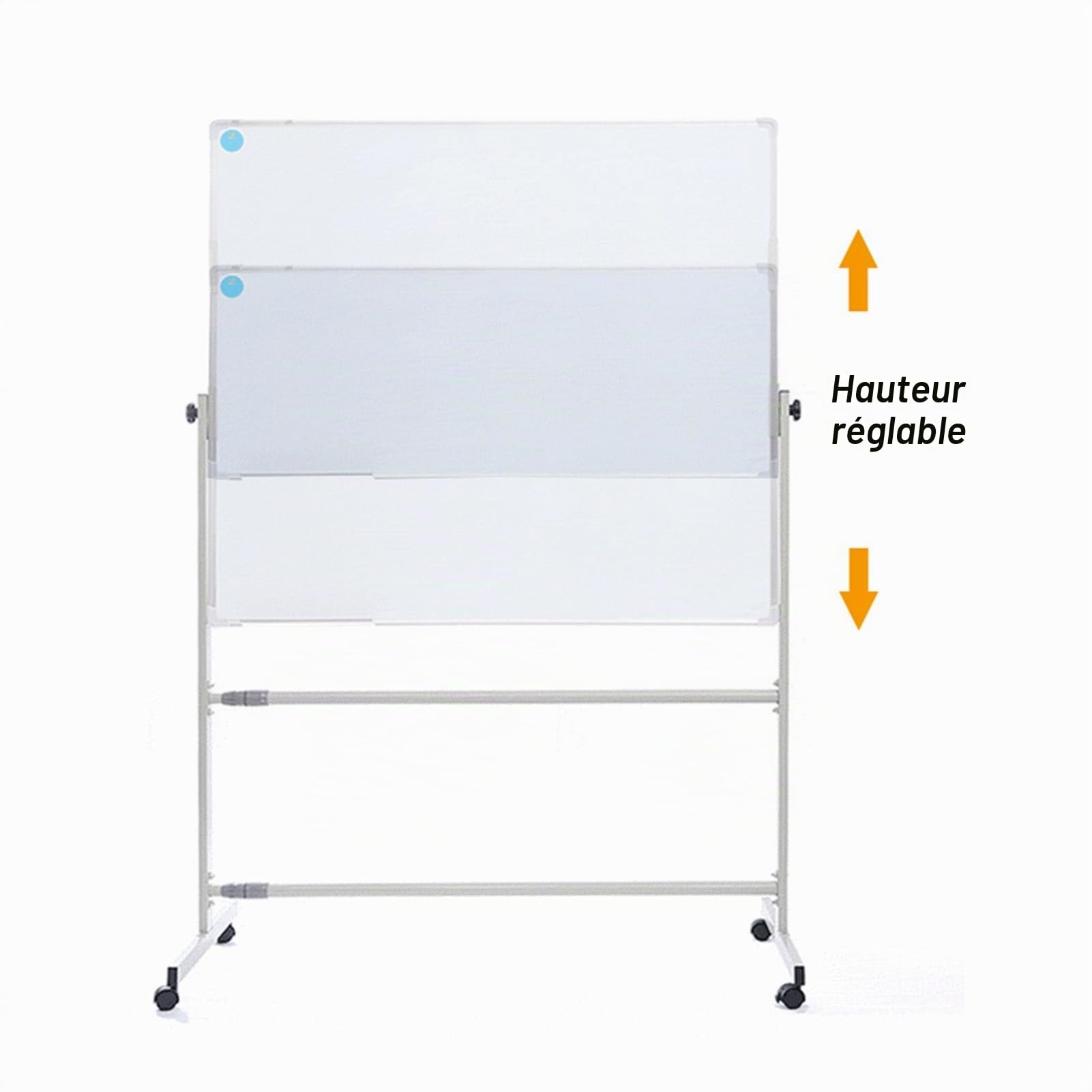 Support en Métal Mobile Réglable pour Tableau Effaçable À Sec, Tableau Noir, Support Roulant Portable sur roulettes, Chevalet De Tableau Blanc Debout, Support Uniquement