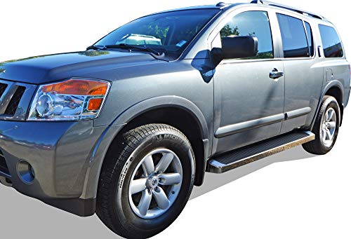 Estribos laterales estilo Silver Running Board para Nissan Titan miniatura 6