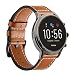 Intoval Classic Leather Sports Bands for Fossil Men's Gen 5 Carlyle/Fossil Women's Gen 5 Julianna/Fossil Men's Gen 4 Explorist Smartwatches.(22mm Black)