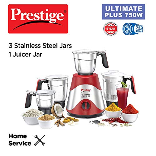 Compare prestige ultimate plus 750 watt mixer grinder with 3 stainless