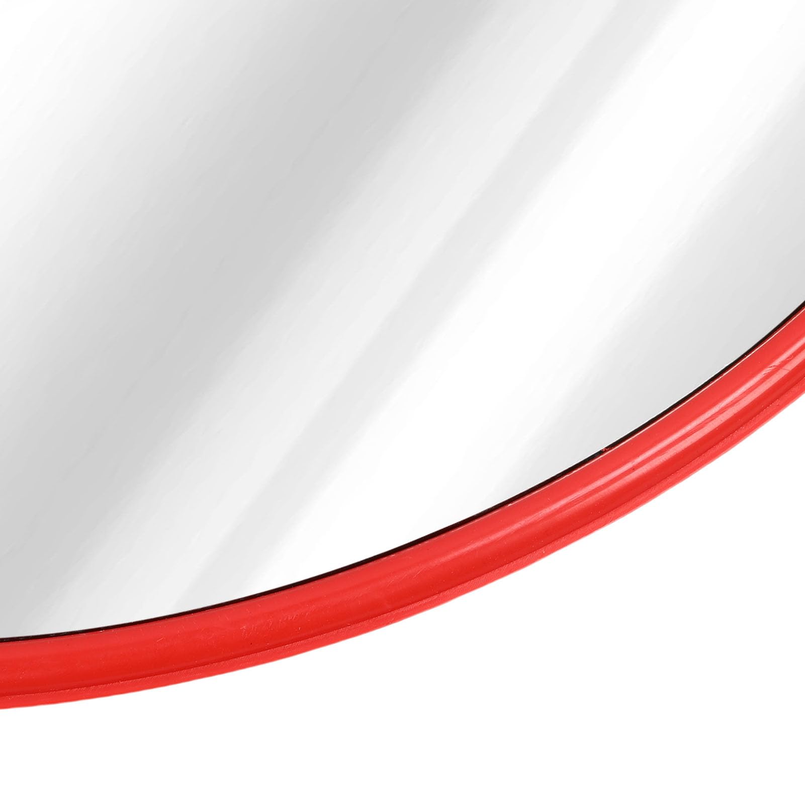 Generic Specchio per Traffico Convesso Specchio di Sicurezza per Vialetto Grandangolare Infrangibile per Montaggio su Palo Rosso da 60 Mm per Interni Ed Esterni (60 cm/23,6 pollici)