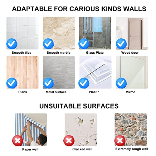 Hsxfl Adhesive Hooks For Hanging Heavy Duty - 24 Pack Wall Hooks 13Lb(Max), Bathroom Kitchen Transparent Sticky Hooks Waterproof Transparent Wall Hangers, Home Improvement Utility Hooks #TOP6