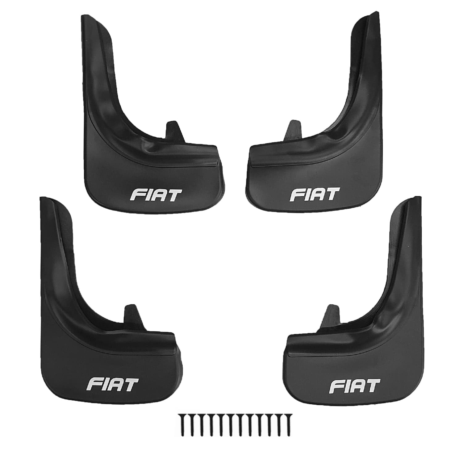 Compatibile Con Fiat Parafanghi Anteriori E Posteriori Set Del Veicolo 4 Pezzi Nero