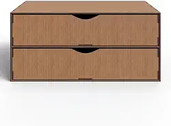 Base Para Monitor Organizador Com Gaveta Folha A4 Office Escritório Mdf(Marrom)