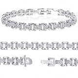 Vir Jewels 1/8 cttw Classic Diamond Bracelet in Brass with Rhodium Plating 7 Inches