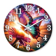 XFM Beautiful Butterfly Wall Clock 12 Inch Battery Operated Flower Clock Silent Non Ticking Modern photo XFM Beautiful Butterfly Wall Clock 12 Inch Battery Operated Flower Clock Silent Non Ticking Modern