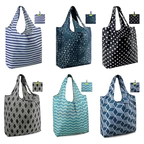 BeeGreen Foldable Reusable Shopping Bags, Extra Large Cover
