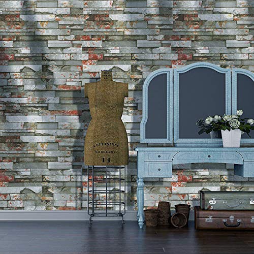 Wolpin Wall Stickers Wallpaper 3D Bricks (45 x 500 cm) for Living Room Hall Decoration DIY Self Adhesive Vinyl, Gray Decorative Wallpaper Wolpin Wall Stickers Wallpaper 3D Bricks (45 x 500 cm) for Living Room Hall Decoration DIY Self Adhesive Vinyl, Gray Decorative Wallpaper