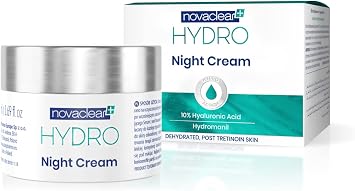 Novaclear Hydro Night Cream – Lightweight Gel Moisturizer with Hyaluronic Acid, Vitamin E & Antioxidants – Deep Hydration & Skin Renewal Cream 50 ML