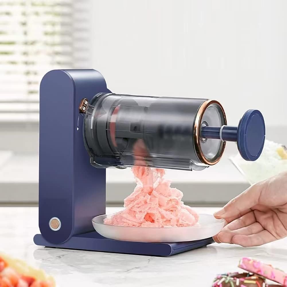 Broyeur à Glace Rechargeable - Broyeur à Neige Silencieux avec moules à glaçons et vis sans Fin pour des Boissons et Desserts Frais et rafraîchissants