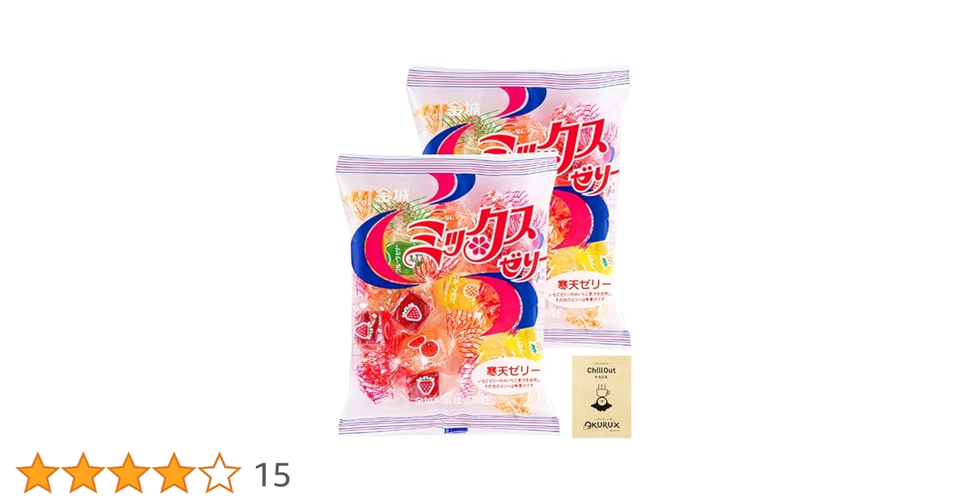 Amazon.co.jp: OKURUX [2袋セット] 金城製菓 ミックスゼリー