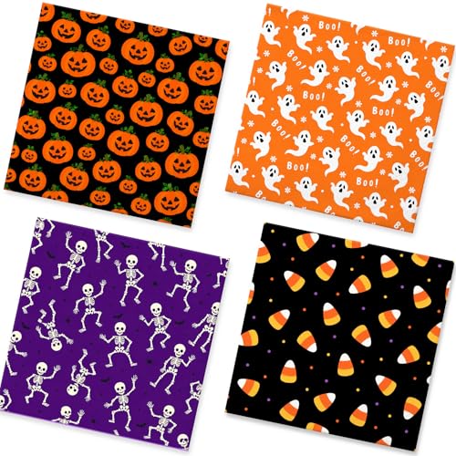 wuhuzsm 50Pcs Halloween Pumpkin Ghost Boo Napkins