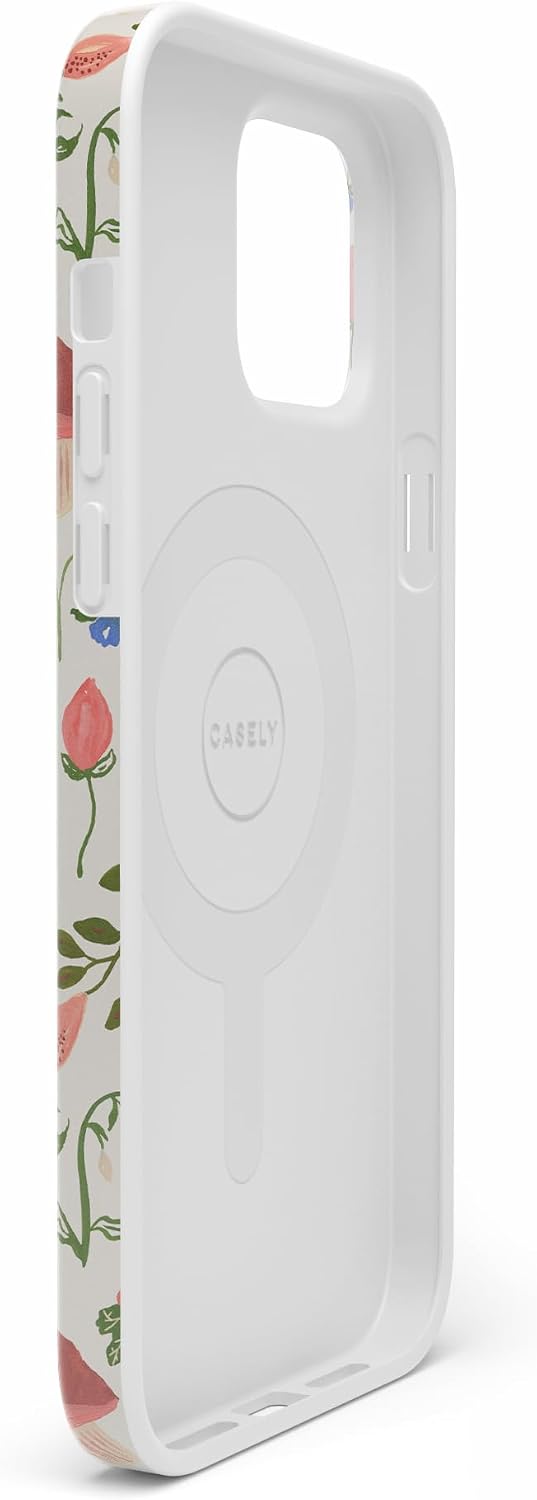 Casely iPhone 13 Pro Case | Garden Party | Mushroom Floral | Compatible with MagSafe | Classic Ultra Slim Design