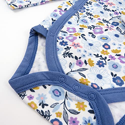 Image of HonestBaby Baby 3-Pack Organic Cotton Long Sleeve Side-snap Kimono Bodysuits