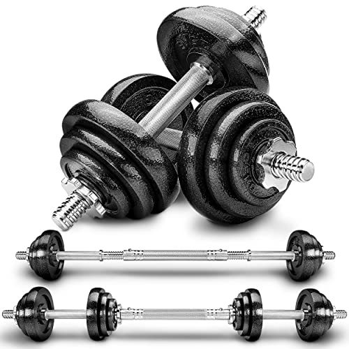 RE:SPORT 2 in 1 Hanteln Set 20 kg | Hantelset Gusseisen verstellbar |...