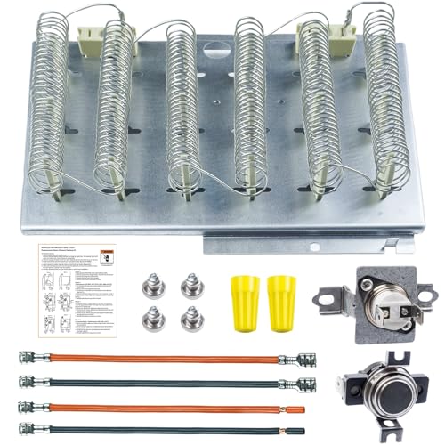 503978 61927 Dryer Heating Element Kit for Amana/Speed Queen - Replaces 964P3, 61927, 503404, 56047, 56179 - Fits ADE3SRGS173TW01, ADE3LRGS171TW01, ADE30RGS171TW01 Models