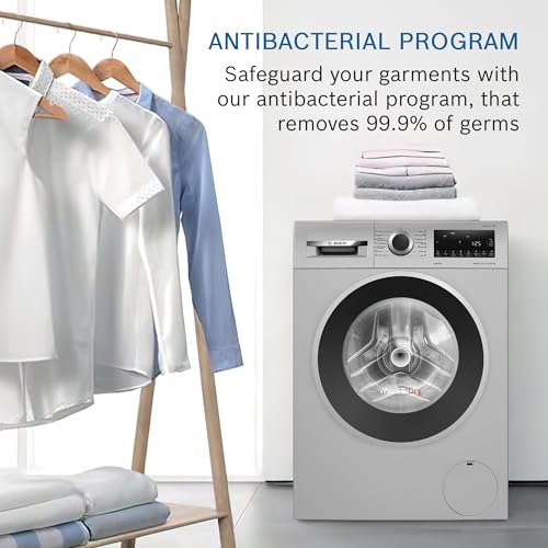 Image of Bosch 10.5 /6 KG Inverter Fully Automatic Front Load Washer Dryer with LED TOUCH DISPLAY (WNA264U9IN,Silver)
