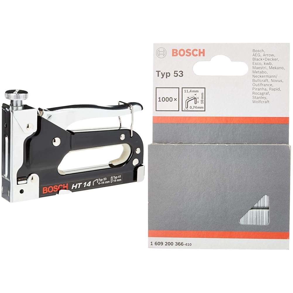 Bosch HT 14, agrafeuse manuelle, agrafes type 53, pour bois et toiture