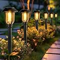 ILANCK 12 Pack Solar Lights Outdoor, Pathway Lights Solar Powered Outdoor Waterproof IP65 3000K Warm White Auto On/Off Garden Yard Lighting for Walkway, Driveway, Landscape, Path,Garden